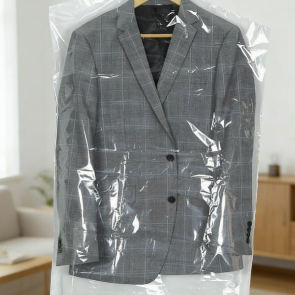 50-pack 35.4-cm PP Plastic Dry Cleaning Bags | Lightweight and Transparent, Ideal for Wardrobe Storage