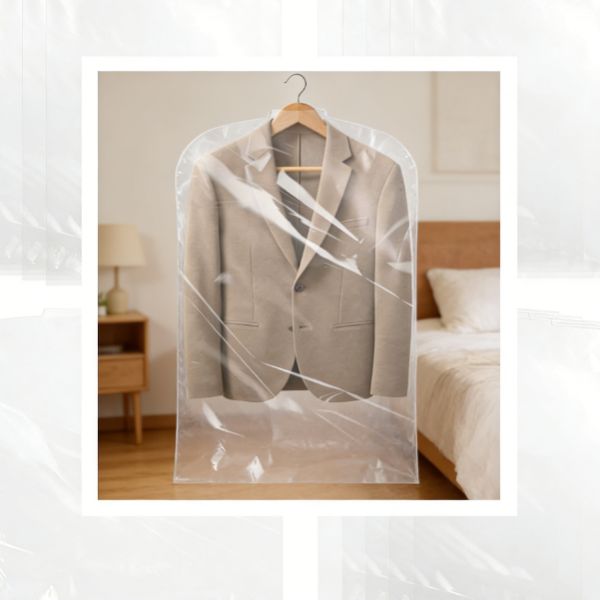 30-pack PP Plastic Transparent Clothing Bags (60x90cm) | Suitable for Home and Travel, Dustproof for Dry Cleaning