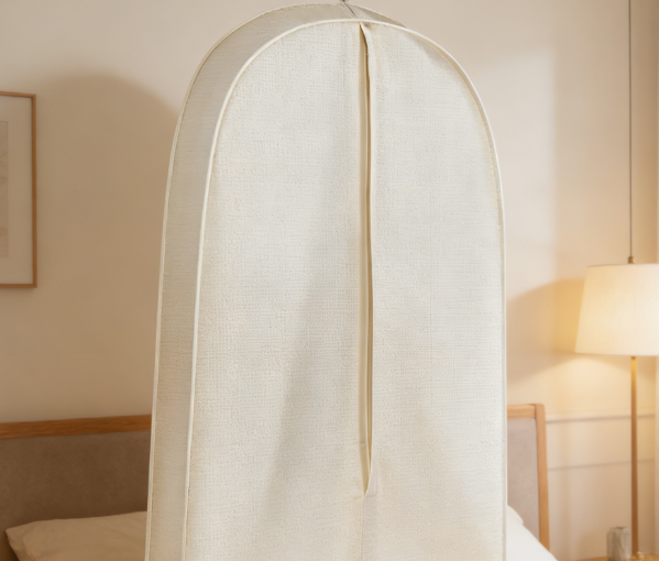50 cm Acid Free Cotton Muslin Suit Garment Bag Long Dress Suit Storage Box Closet Organizer for Suits, Coats, Travel Bag