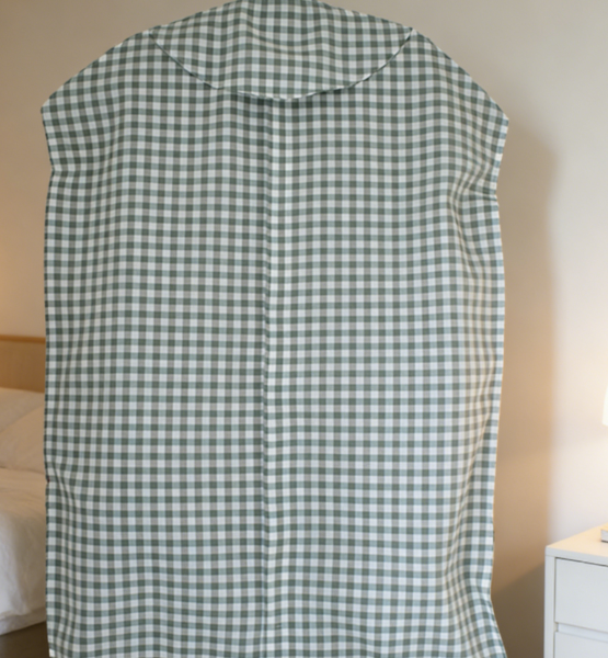 Cotton Garment Bags for Hanging Clothes - Zippered Dress Cover, Ideal for Jackets, Suits, Shirts & Skirts - Green, 50x70cm/20x27in, Dust & Moisture Protection