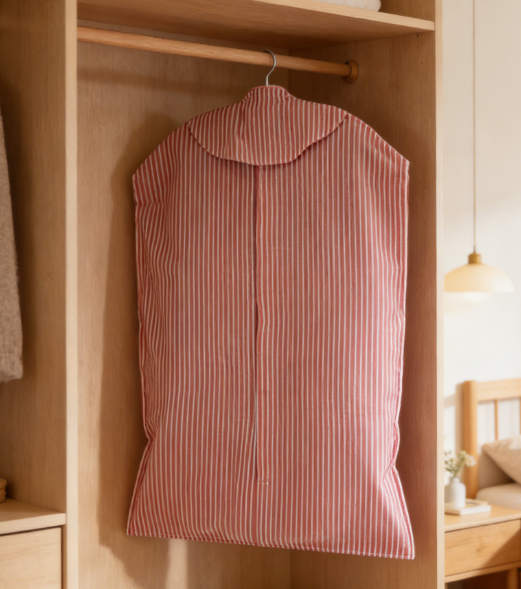 Clothes Cover for Hanging, Dustproof Suit Garment Bag, Cotton Hanging Storage Bags, Durable Dress Bags for Closet Storage and Traveling, Foldable Clothes Cover(Pink,50x70 cm/20x28 in)