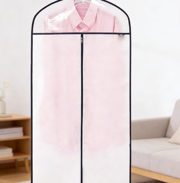 Non-woven Breathable Dust Covers (White 60x130cm) | With Transparent PVC Window, Full Protection